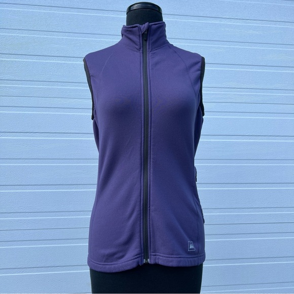 REI Polartec Power Stretch Purple Fleece Zip Up Vest, M - Picture 2 of 15